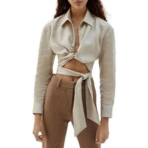 Musier Paris | Tops | Musier Paris Womens White Cropped Wrap